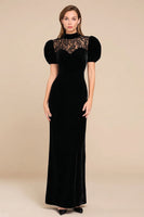 Load image into Gallery viewer, Black Velvet Maxi Mermaid Holiday Party Dress