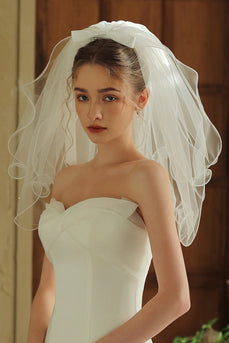 Tulle Ivory Short Bridal Veil
