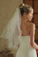Load image into Gallery viewer, Tulle Ivory Short Bridal Veil