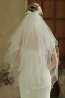 Load image into Gallery viewer, Ivory Bow Short Tulle Wedding Veil