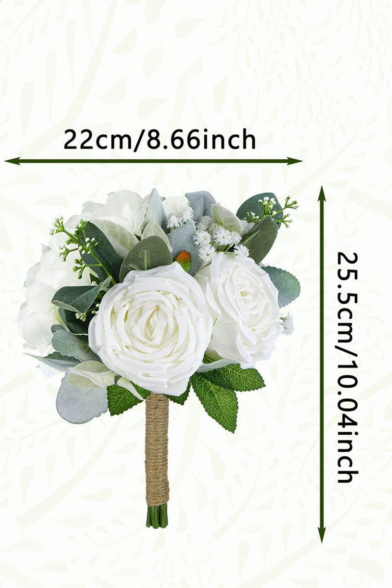 Load image into Gallery viewer, Holding Flower White Bridal Bouquet