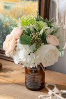 Load image into Gallery viewer, Purple Artificial Hand Holding Flower Bridal Bouquet