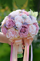 Load image into Gallery viewer, Artificial Hand Blush Pink Holding Bridal Bouquet