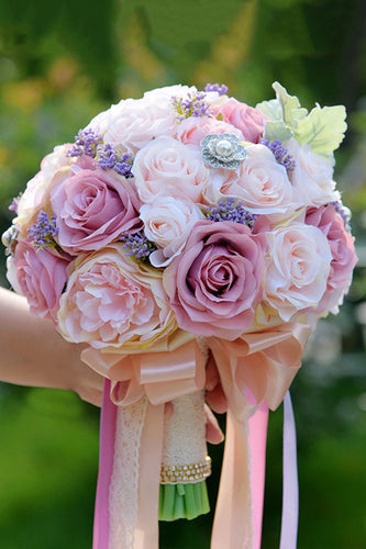 Artificial Hand Blush Pink Holding Bridal Bouquet