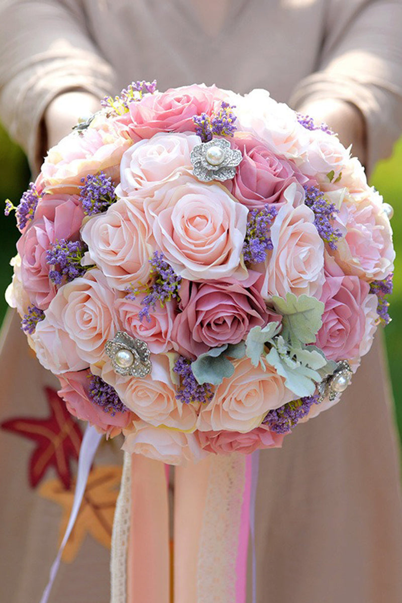 Load image into Gallery viewer, Artificial Hand Blush Pink Holding Bridal Bouquet