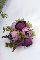 Load image into Gallery viewer, Hand Holding Flower Blush Pink Wedding Bouquet with Bow