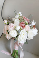 Load image into Gallery viewer, Hand Holding Candy Pink Wedding Bouquet