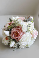 Load image into Gallery viewer, Hand Holding Candy Pink Wedding Bouquet