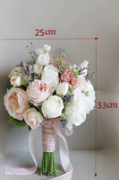 Load image into Gallery viewer, Hand Holding Candy Pink Wedding Bouquet