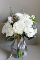 Load image into Gallery viewer, Artificial Hand White Holding Bridal Bouquet