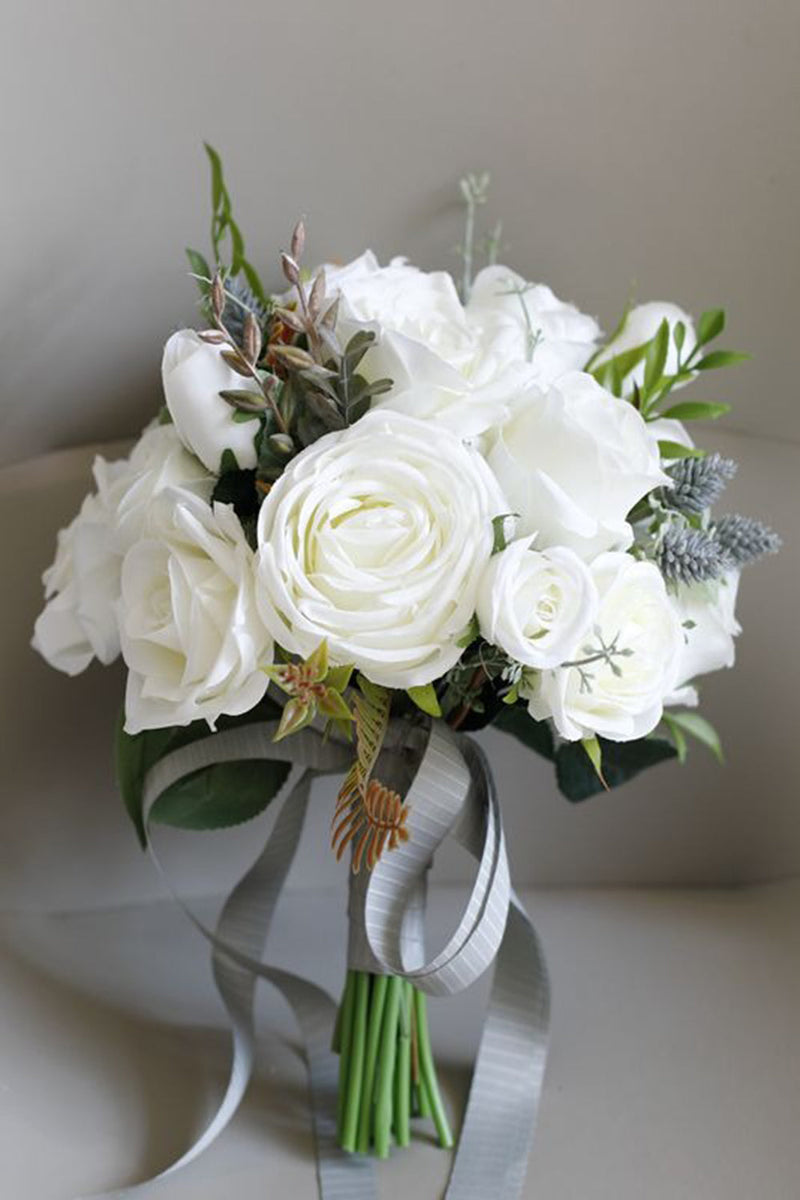 Load image into Gallery viewer, Artificial Hand White Holding Bridal Bouquet