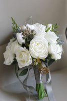 Load image into Gallery viewer, Artificial Hand White Holding Bridal Bouquet