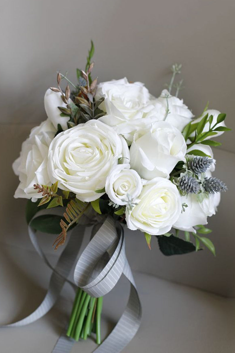 Load image into Gallery viewer, Artificial Hand White Holding Bridal Bouquet