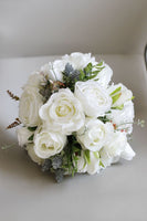Load image into Gallery viewer, Artificial Hand White Holding Bridal Bouquet