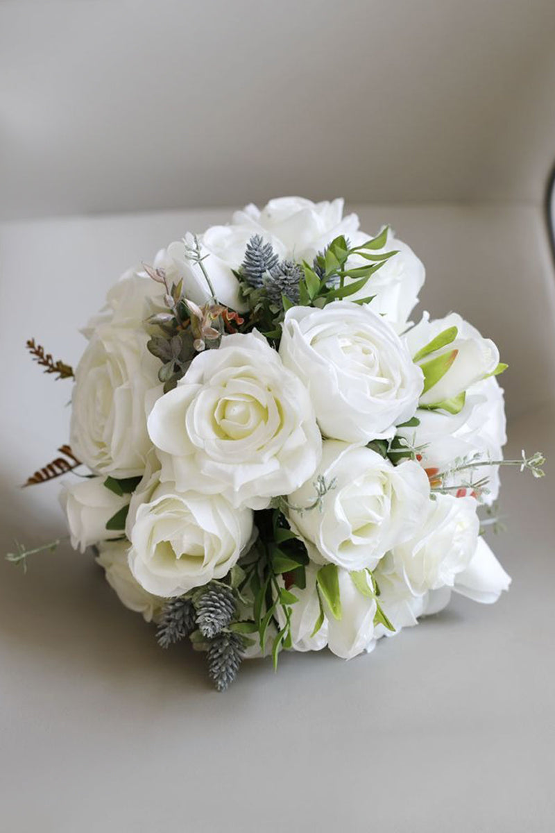 Load image into Gallery viewer, Artificial Hand White Holding Bridal Bouquet