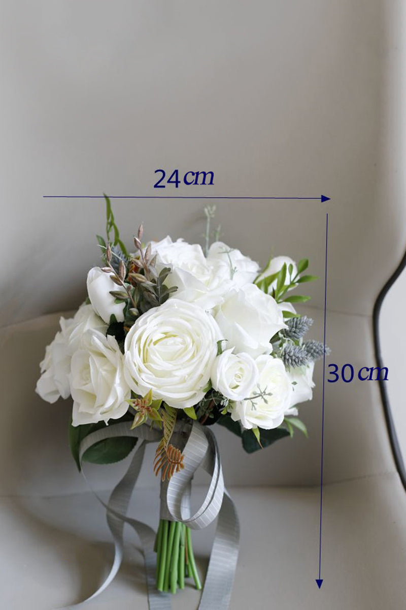 Load image into Gallery viewer, Artificial Hand White Holding Bridal Bouquet