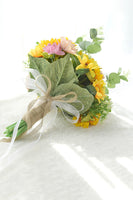 Load image into Gallery viewer, Hand Holding Yellow Bridal Bouquet with Bow