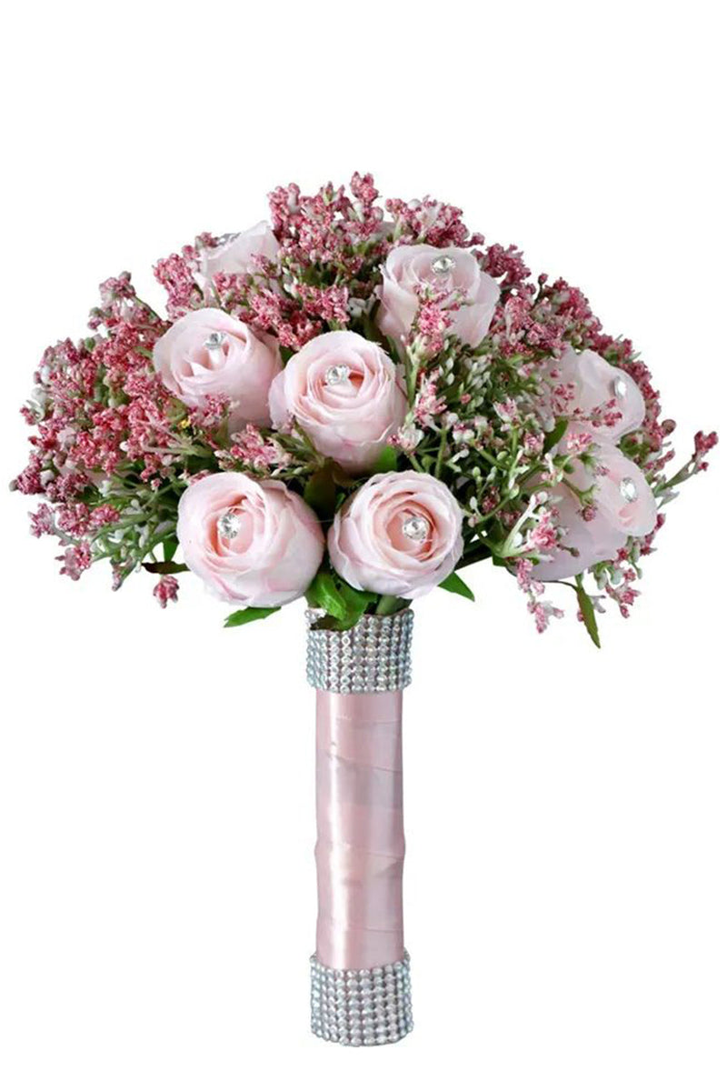 Load image into Gallery viewer, Hand Holding Flower Candy Pink Bridal Bouquet