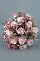 Load image into Gallery viewer, Hand Holding Flower Candy Pink Bridal Bouquet