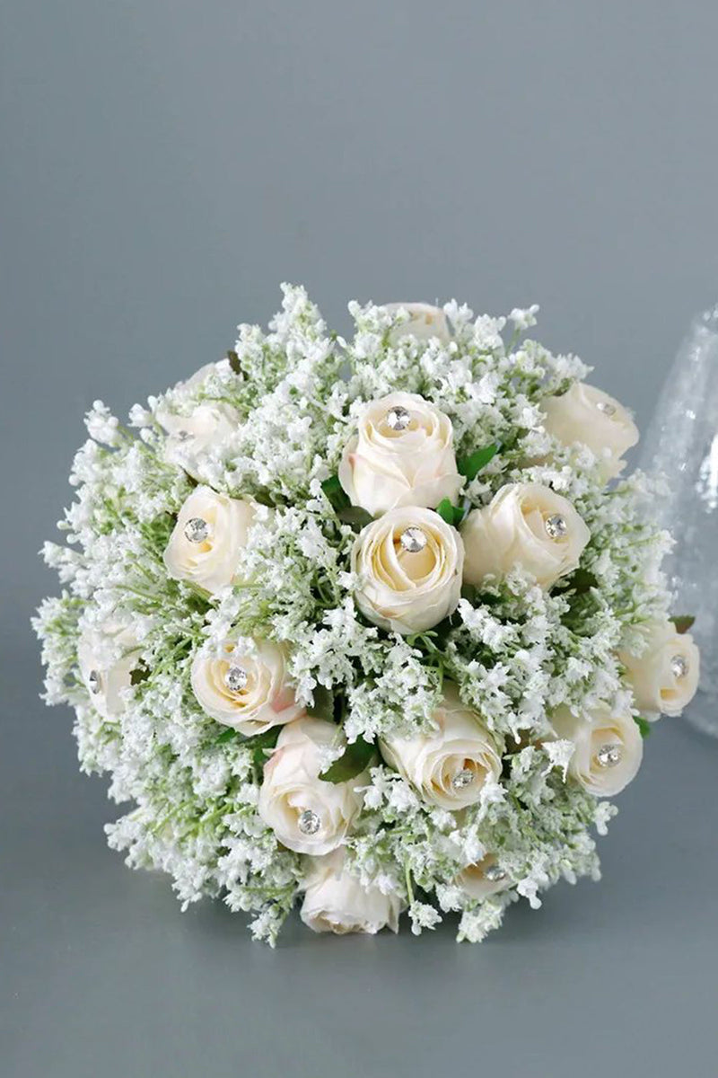 Load image into Gallery viewer, Hand Holding Flower Candy Pink Bridal Bouquet