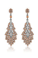 Load image into Gallery viewer, Sparkly Teardrop Golden Party Drop Earrings with Rhinestones