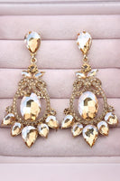 Load image into Gallery viewer, Pink Sparkly Vintage Party Drop Earrings with Rhinestones