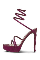 Load image into Gallery viewer, Sparkly Strappy Black Golden Prom High Heels with Rhinestones