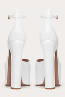 Load image into Gallery viewer, Chunky Black Open Toe Prom High Heels