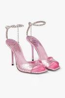 Load image into Gallery viewer, Blue Sparkly Stilettos Prom High Heels with Rhinestones