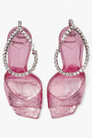 Load image into Gallery viewer, Blue Sparkly Stilettos Prom High Heels with Rhinestones