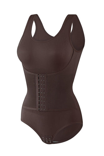 Push Up Coffee Tummy Control Buckle Waist Shapewear