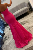 Load image into Gallery viewer, Sparkly Black Mermaid Strapless Long Prom Dress with Bow