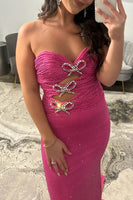 Load image into Gallery viewer, Sparkly Black Long Mermaid Prom Dress with Keyhole