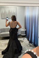 Load image into Gallery viewer, Pink Mermaid Square Neck Long Corset Prom Dress with Bow Back