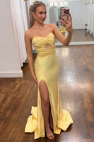 Load image into Gallery viewer, Sparkly Dark Green Mermaid Sweetheart Keyhole Long Prom Dress with Slit