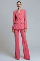 Load image into Gallery viewer, 2 Piece Coral Double Breasted Peak Lapel Business Suits
