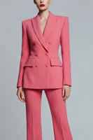 Load image into Gallery viewer, 2 Piece Coral Double Breasted Peak Lapel Business Suits