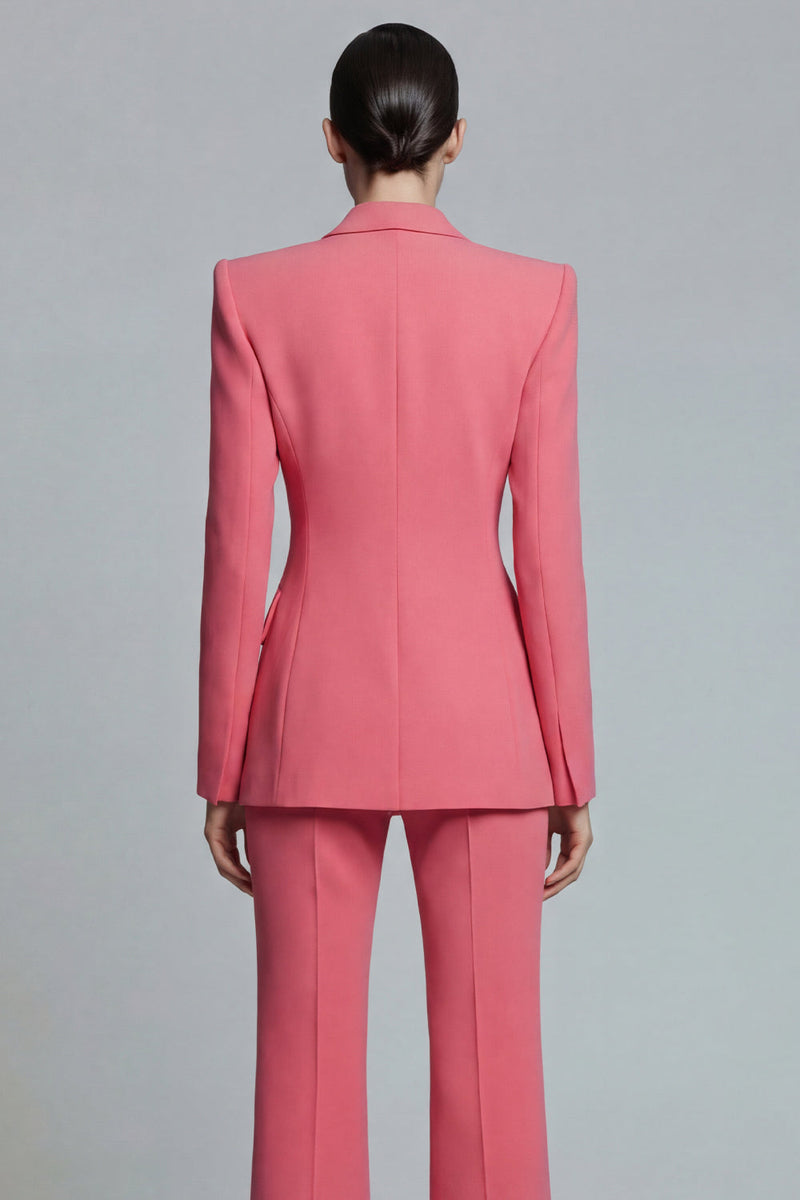 Load image into Gallery viewer, 2 Piece Coral Double Breasted Peak Lapel Business Suits