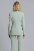 Load image into Gallery viewer, 2 Piece Shawl Lapel Grey Green Double Breasted Business Suits