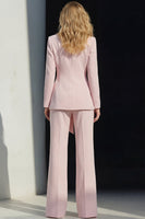Load image into Gallery viewer, Pink 2 Piece Wide Leg Peak Lapel Business Suits with Sash