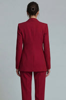 Load image into Gallery viewer, Burgundy 2 Piece Single Breasted Peak Lapel Prom Suits