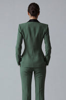 Load image into Gallery viewer, 2 Piece Dark Green Peak Lapel Single Breasted Slim Fit Prom Suits