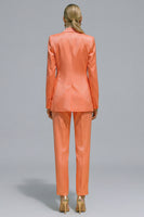 Load image into Gallery viewer, 2 Piece Orange Notched Lapel Single Breasted Slim Fit Prom Suits