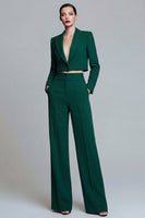 Load image into Gallery viewer, 2 Piece Dark Green Peak Lapel Single Breasted Prom Suits