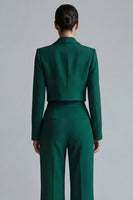 Load image into Gallery viewer, 2 Piece Dark Green Peak Lapel Single Breasted Prom Suits