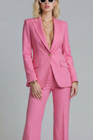 Load image into Gallery viewer, Fuchsia 2 Piece Peak Lapel Single Breasted Prom Suits