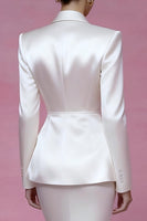 Load image into Gallery viewer, 2 Piece Ivory Peak Lapel Mermaid Long Business Suits