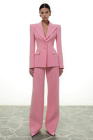 Load image into Gallery viewer, 2 Piece Single Breasted Pink Peak Lapel Business Suits