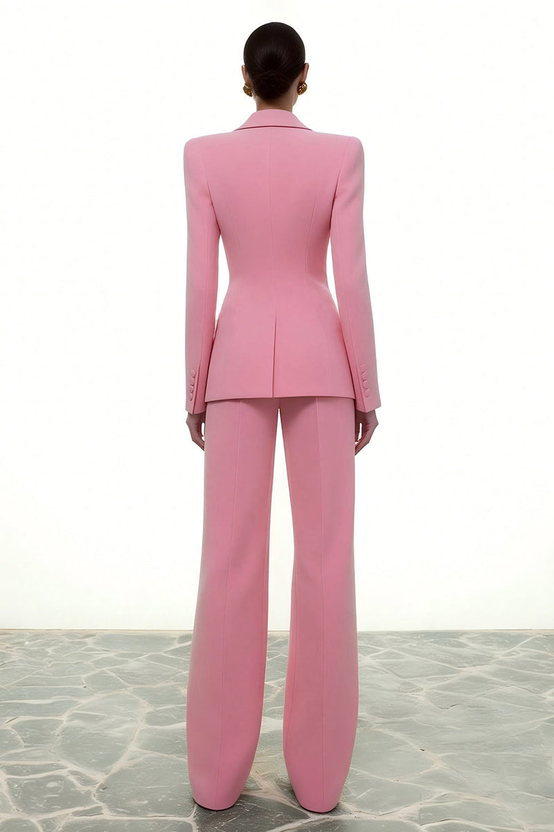 Load image into Gallery viewer, 2 Piece Single Breasted Pink Peak Lapel Business Suits