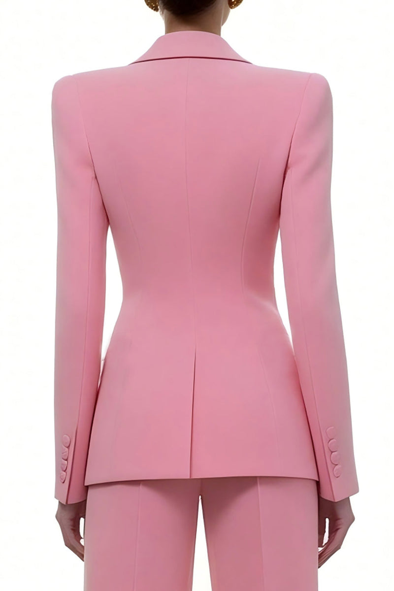 Load image into Gallery viewer, 2 Piece Single Breasted Pink Peak Lapel Business Suits